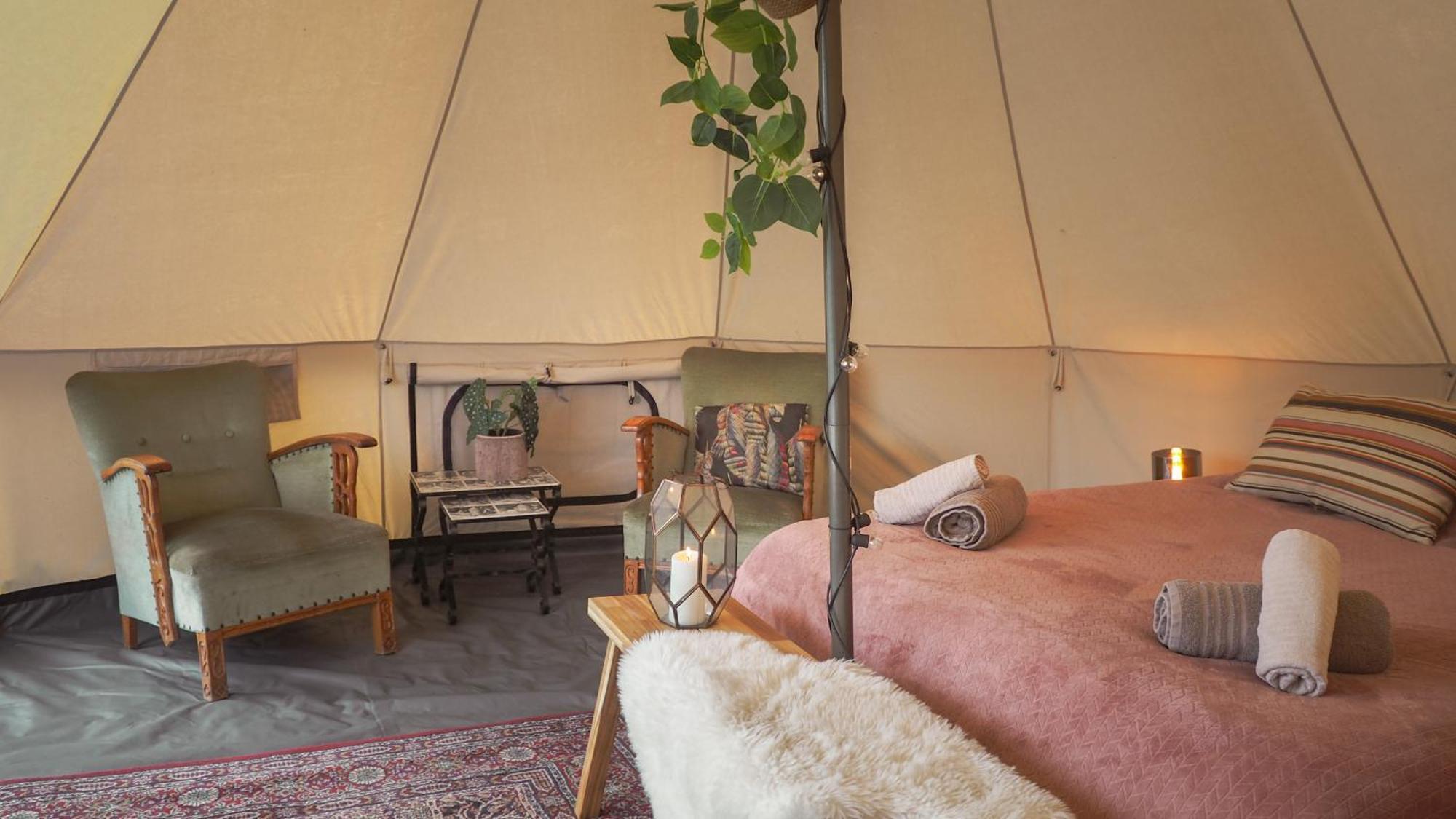 Bell Tent In Een Voedselbos Nederweert-Eind Exterior photo