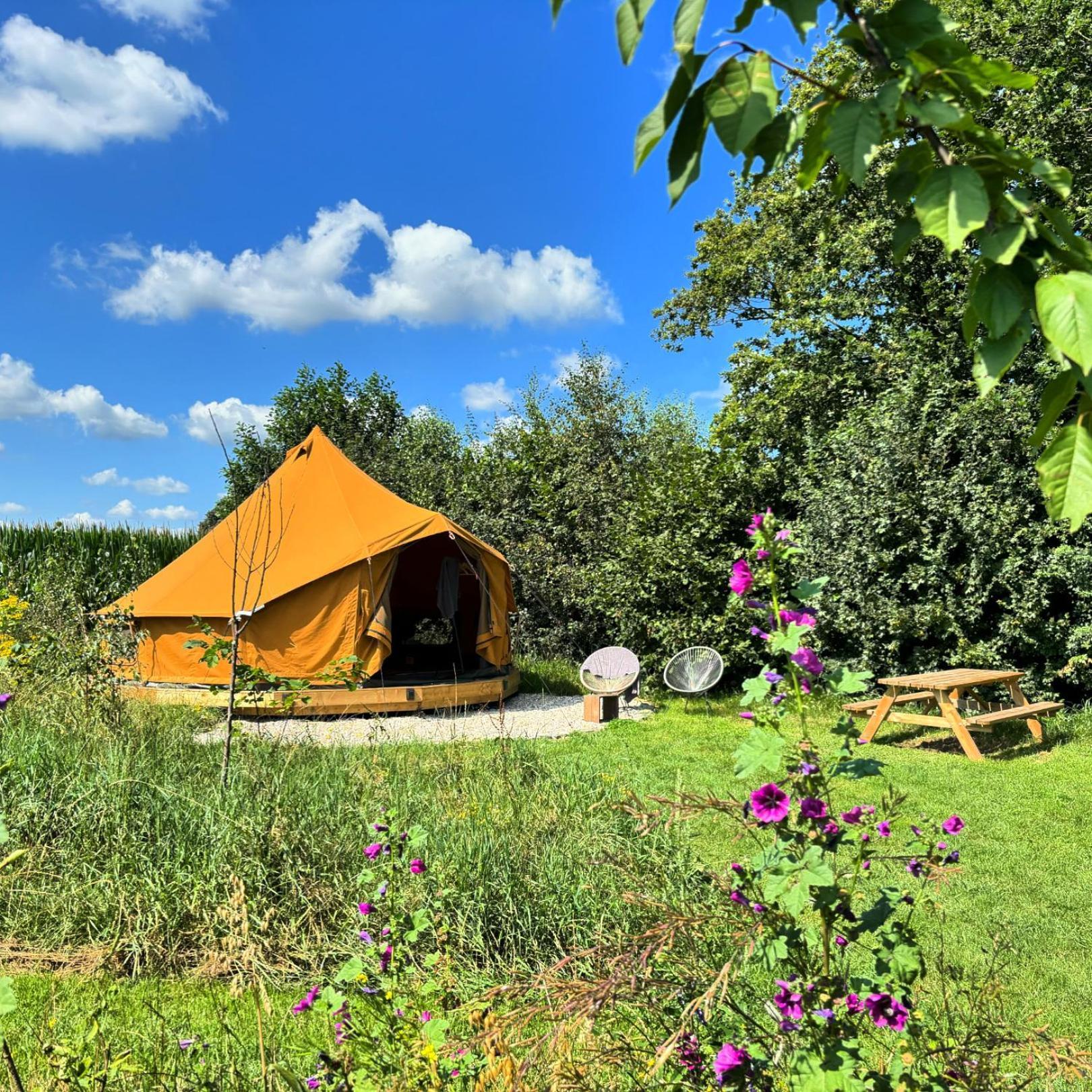 Bell Tent In Een Voedselbos Nederweert-Eind Exterior photo